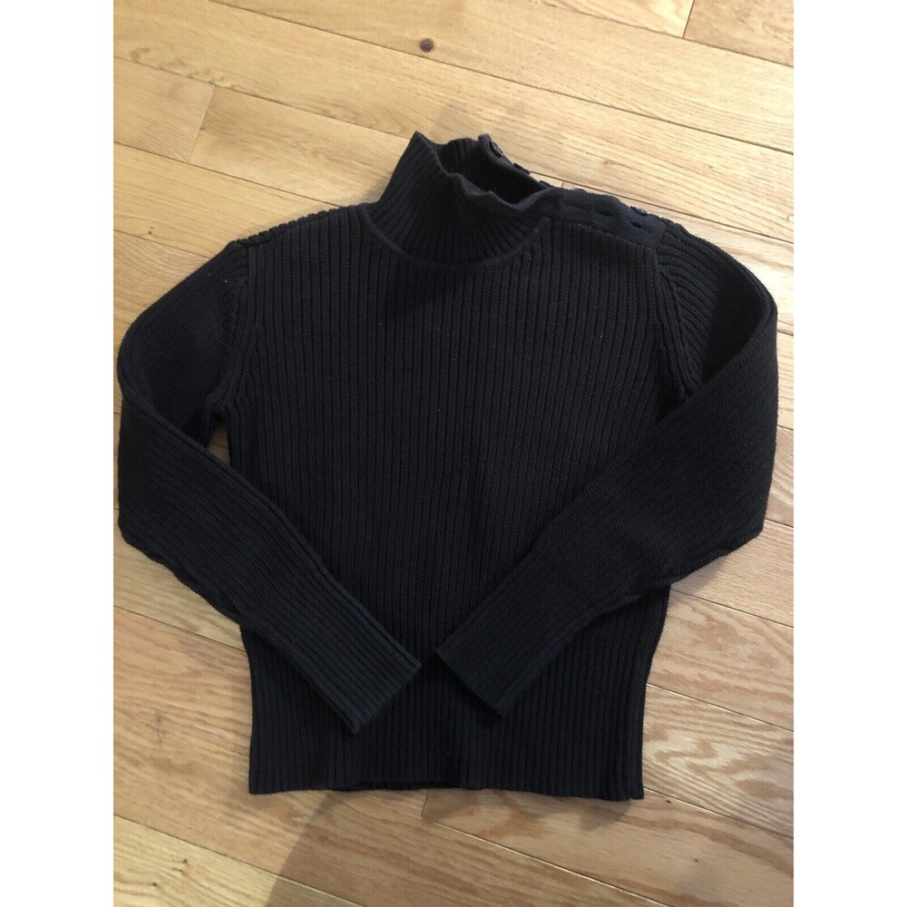 J Jill size S Beautiful Black  Long sleeve pull over Sweater Excellent Condition